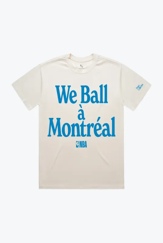 We Ball à Montréal Game Day T-Shirt - Ivory sold by Peace-Collective