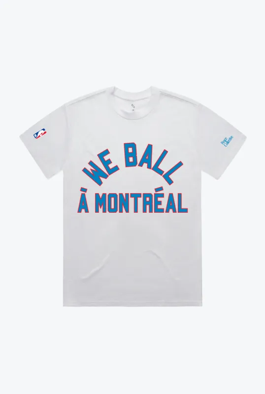 We Ball à Montréal T-shirt - White sold by Peace-Collective