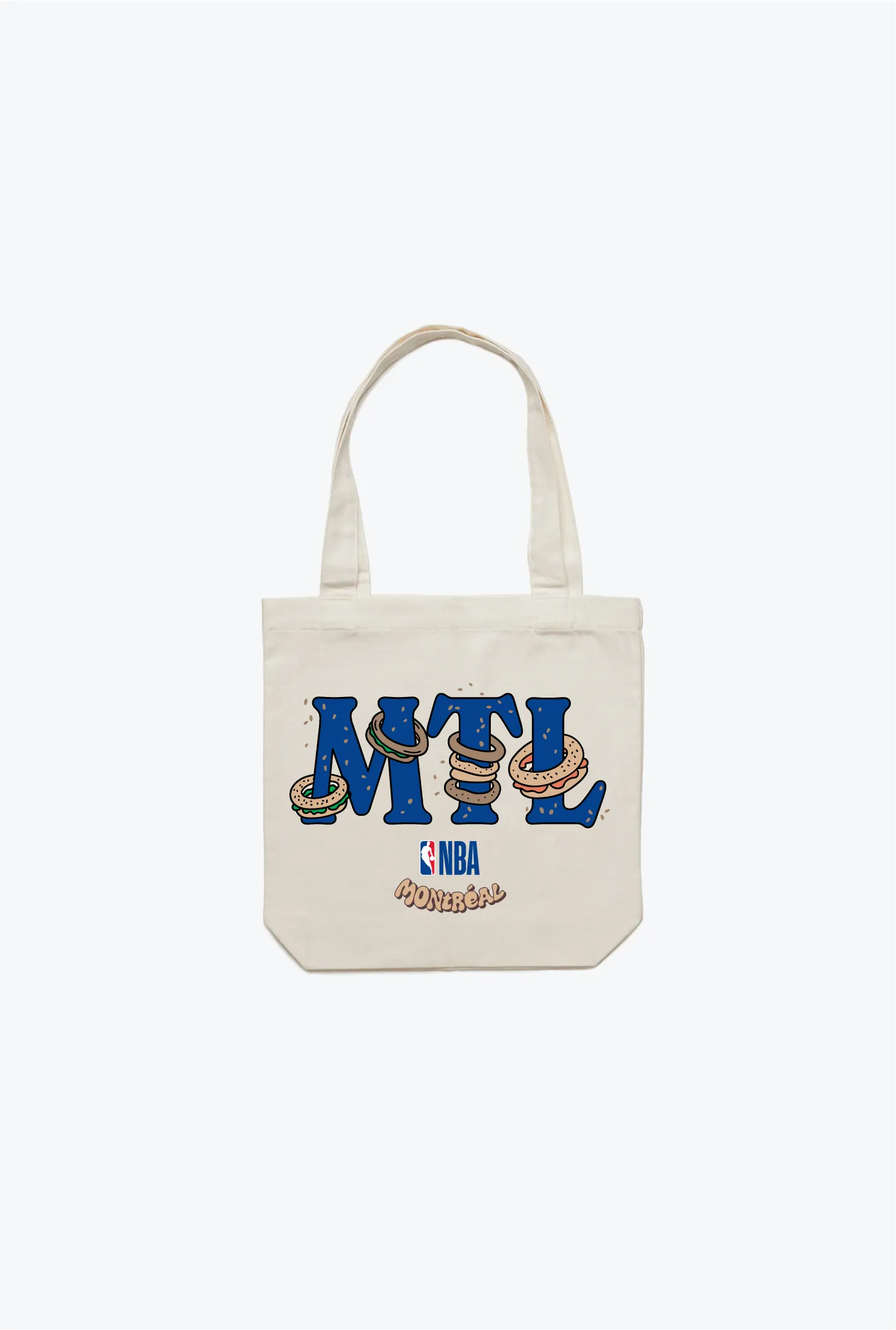 "MTL" Bagel Tote Bag - Natural sold by Peace-Collective
