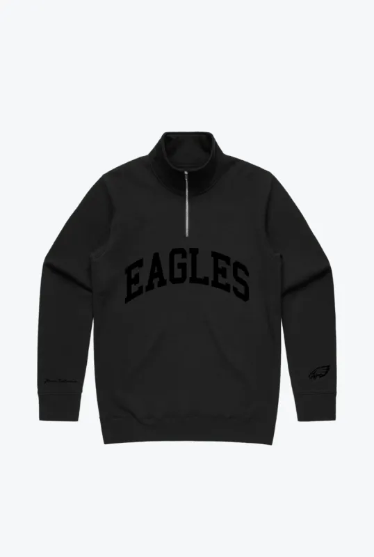 Philadelphia Eagles Quarter Zip - Tonal Black sold by Peace-Collective