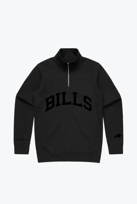 Buffalo Bills Quarter Zip - Tonal Black sold by Peace-Collective