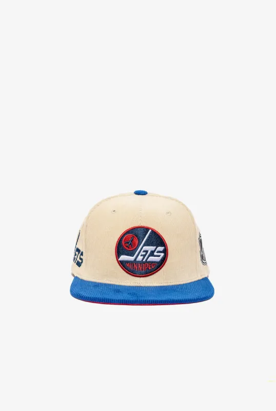 Winnipeg Jets 2Tone Cord Vintage Fitted Cap sold by Peace-Collective