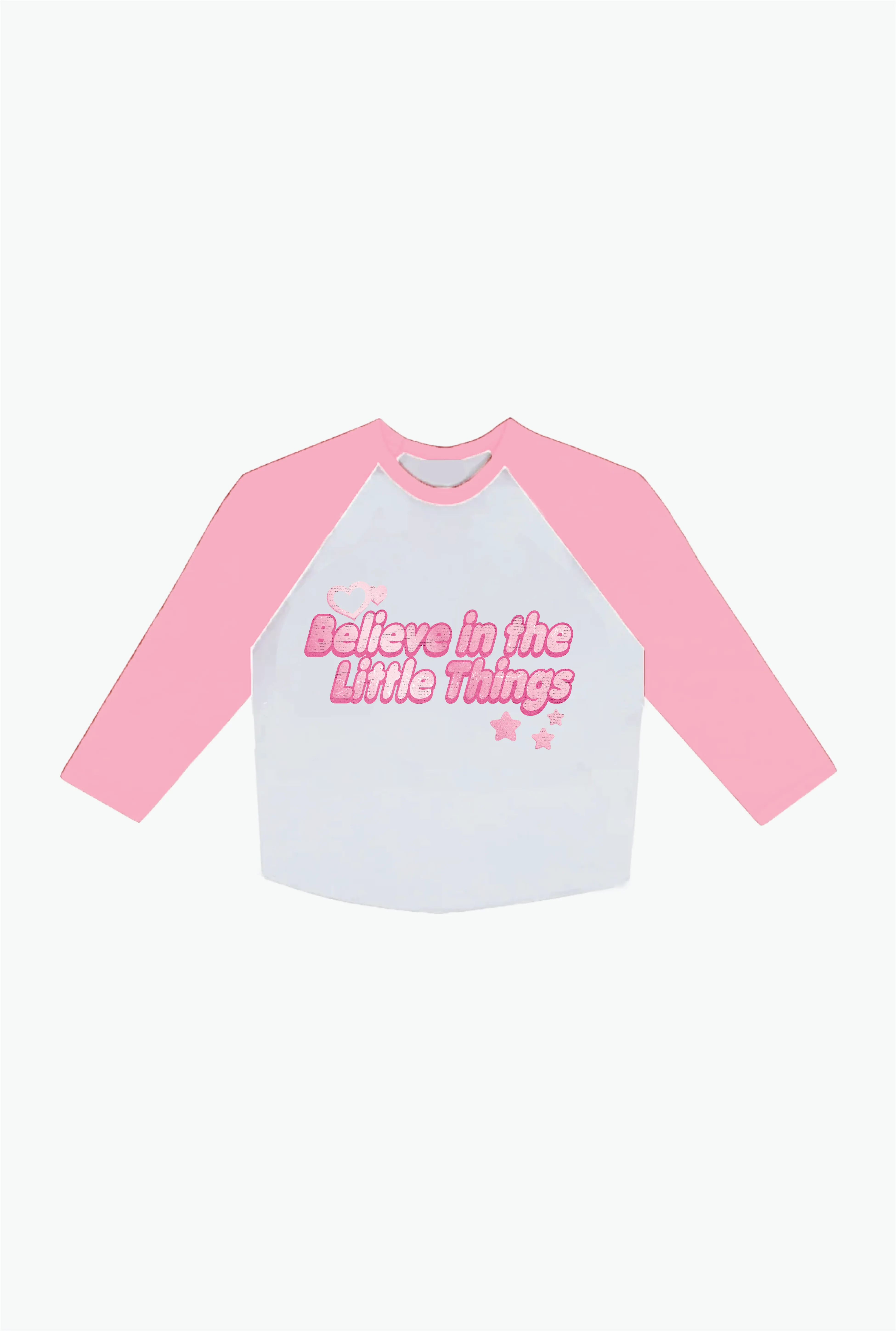 Polly Pocket™ x P/C Little Things Cropped Raglan - White/Pink sold by Peace-Collective