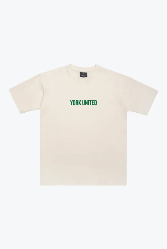 York United FC Heavyweight T-Shirt - Ivory sold by Peace-Collective