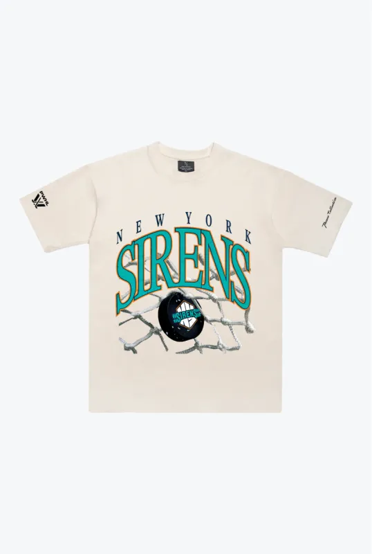 New York Sirens Heavyweight T-Shirt - Ivory sold by Peace-Collective