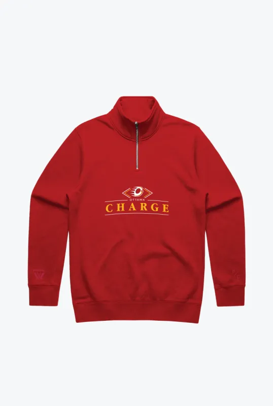 Ottawa Charge Quarter Zip - Red made by Peace-Collective