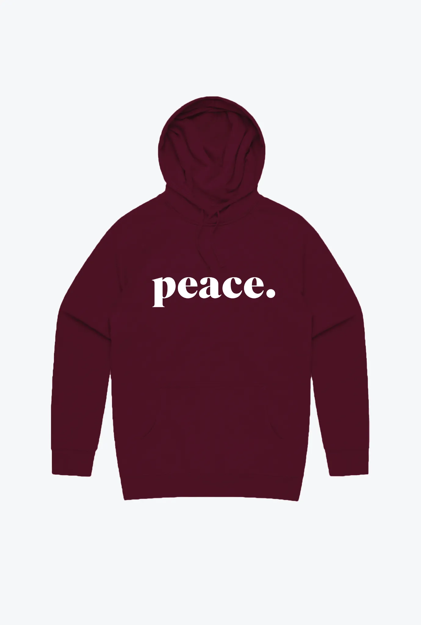 Peace Embroidered Hoodie - Maroon sold by Peace-Collective