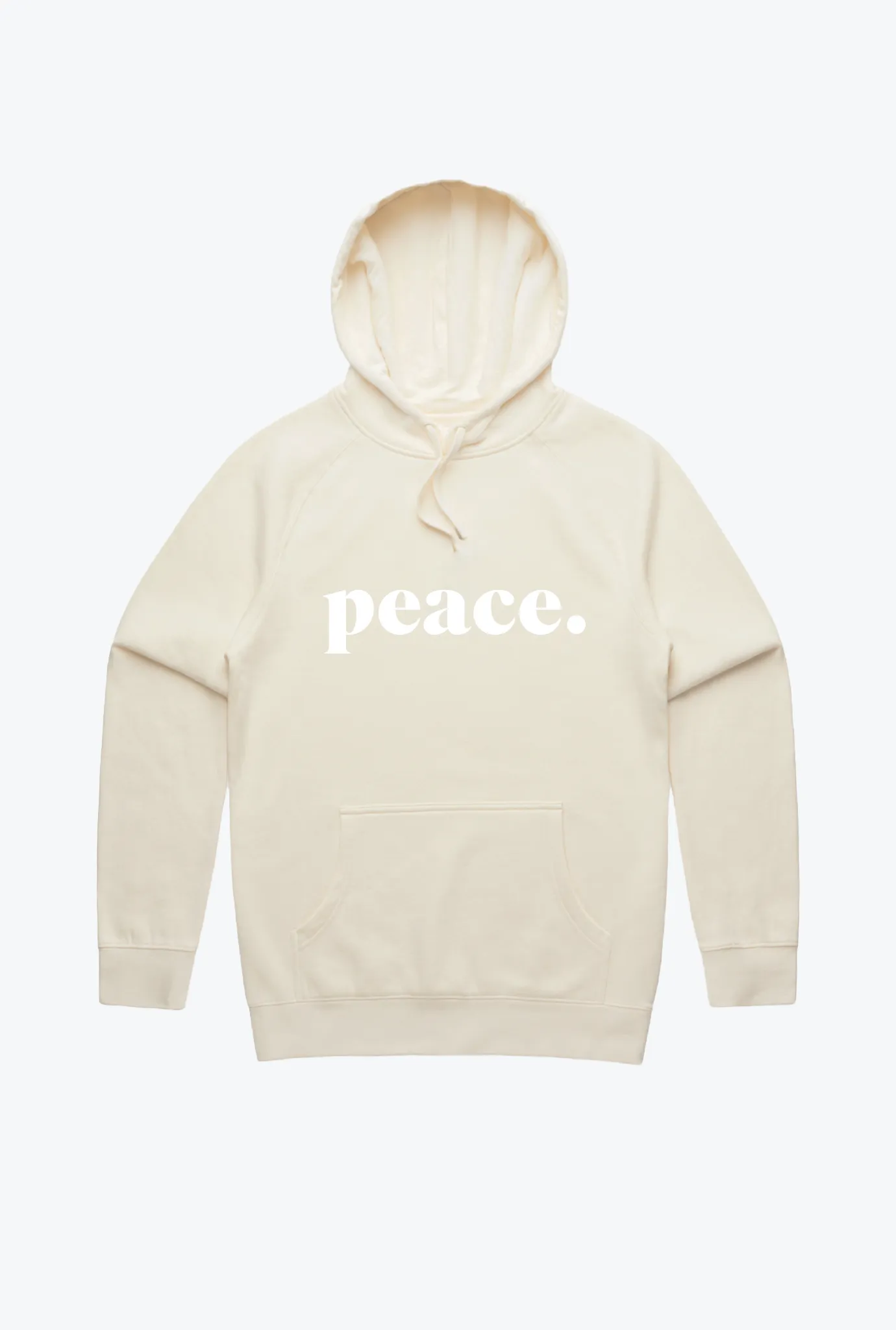 Peace Embroidered Hoodie - Ivory sold by Peace-Collective