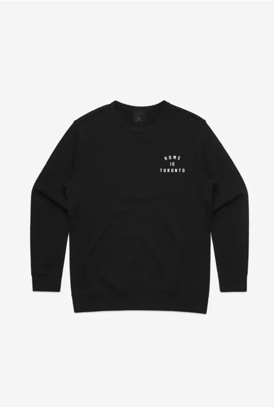 Home is Toronto Crescent Crewneck - Black sold by Peace-Collective
