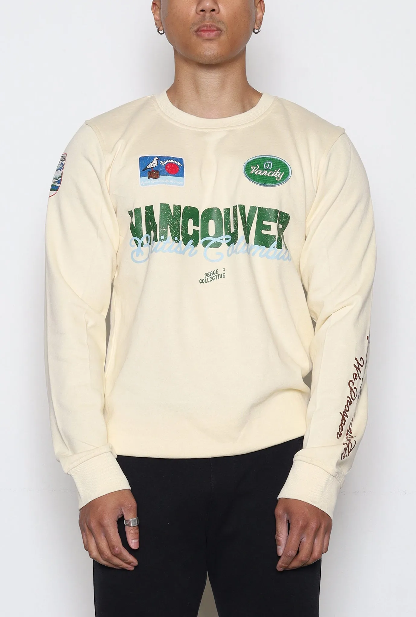 Vancouver British Columbia Patch Crewneck - Ivory sold by Peace-Collective product image thumbnail 2