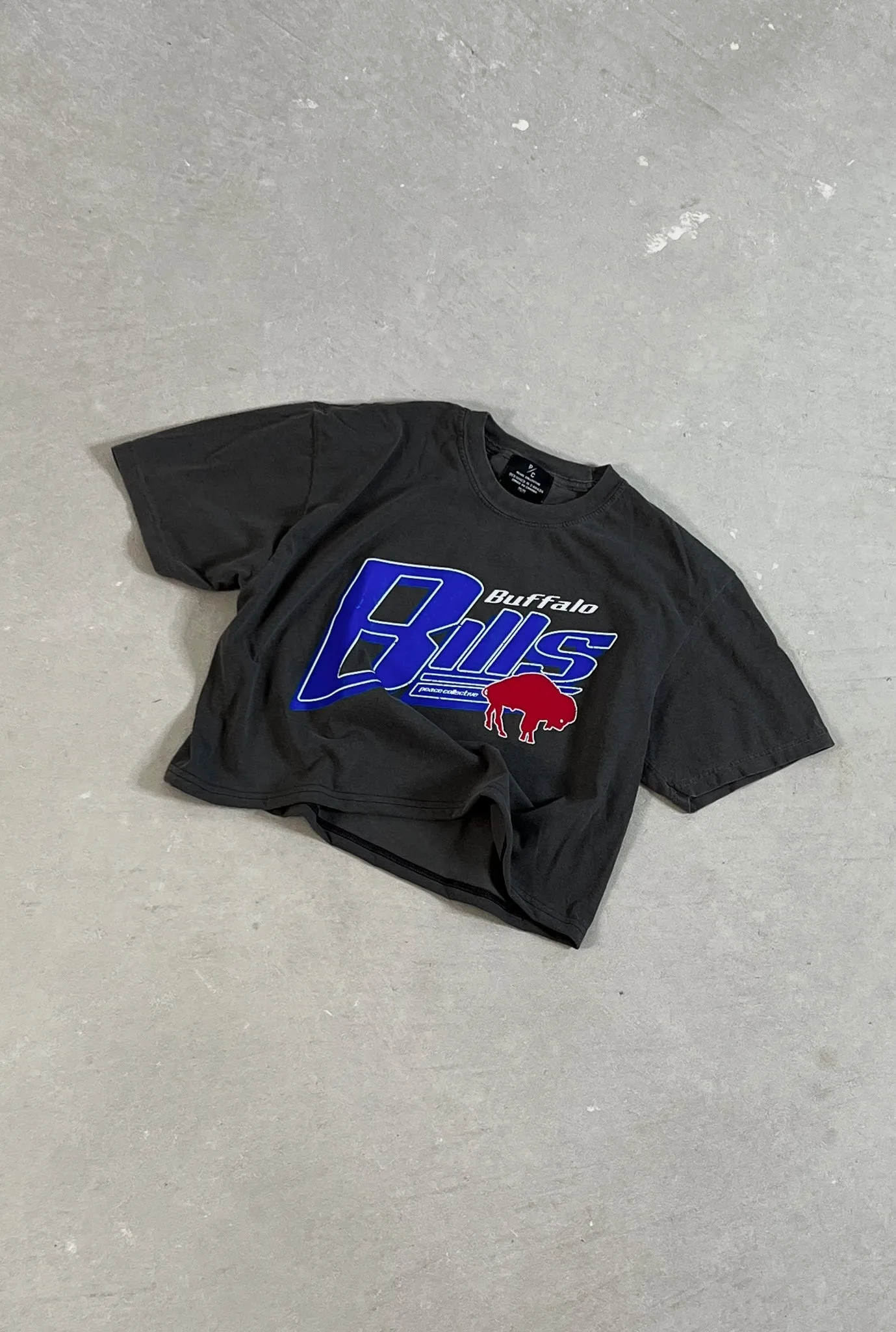Buffalo Bills Garment Dyed Cropped T-Shirt - Black sold by Peace-Collective product image thumbnail 4