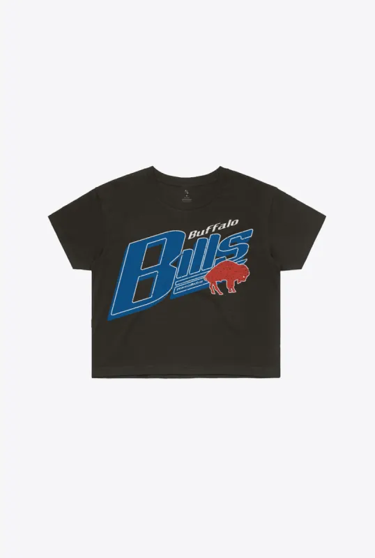 Buffalo Bills Garment Dyed Cropped T-Shirt - Black sold by Peace-Collective