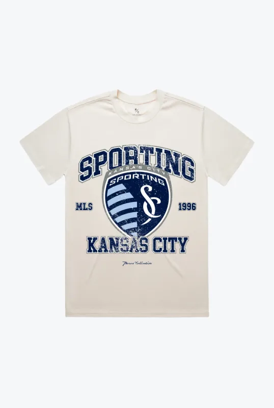 Sporting Kansas City Vintage Washed T-Shirt - Ivory sold by Peace-Collective