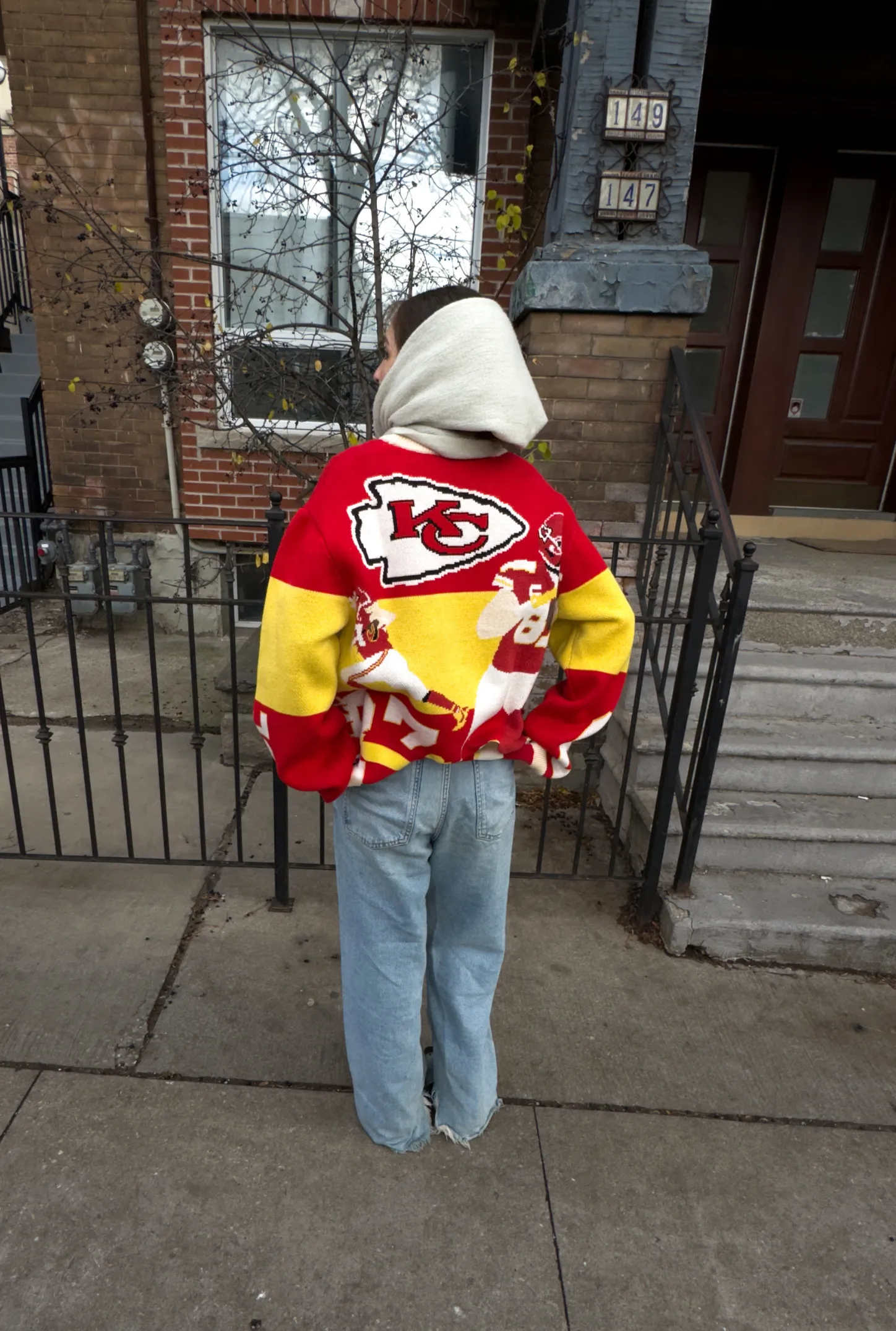 Travis Kelce Knit Sweater - Red sold by Peace-Collective product image thumbnail 2