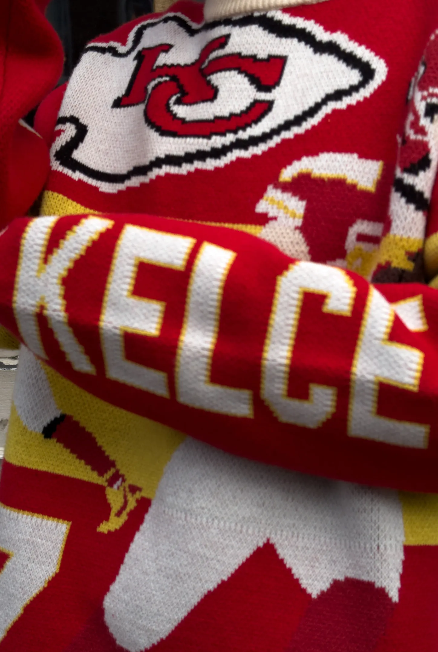 Travis Kelce Knit Sweater - Red sold by Peace-Collective product image thumbnail 3
