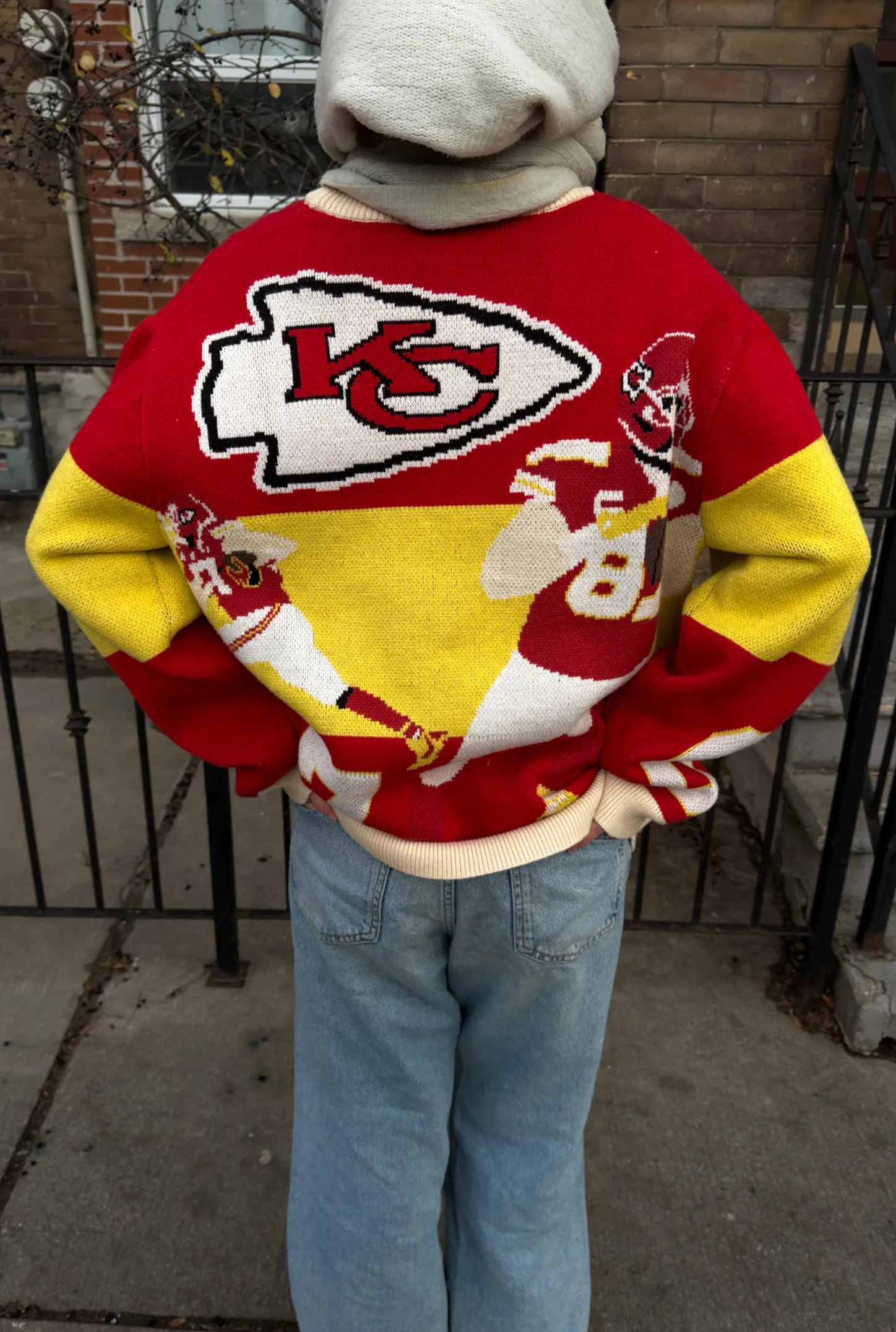 Travis Kelce Knit Sweater - Red sold by Peace-Collective product image thumbnail 4