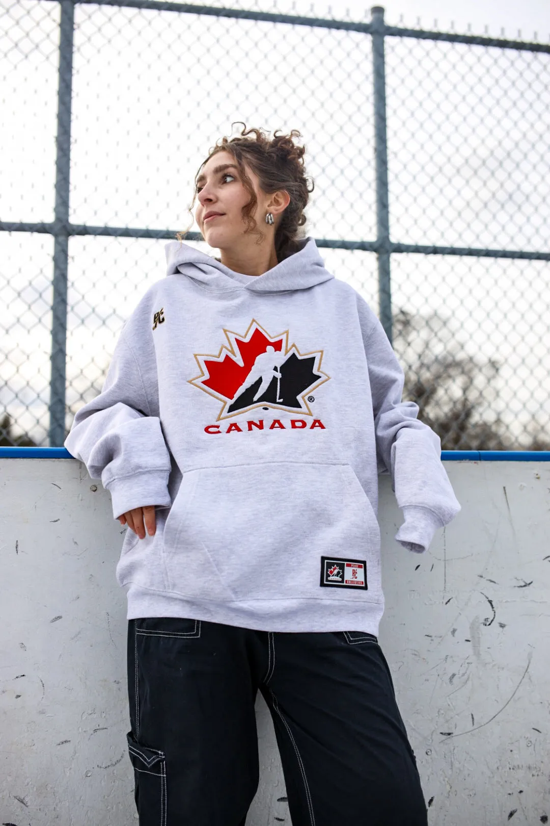 P/C x Hockey Canada Heavyweight Hoodie - Ash sold by Peace-Collective product image thumbnail 5