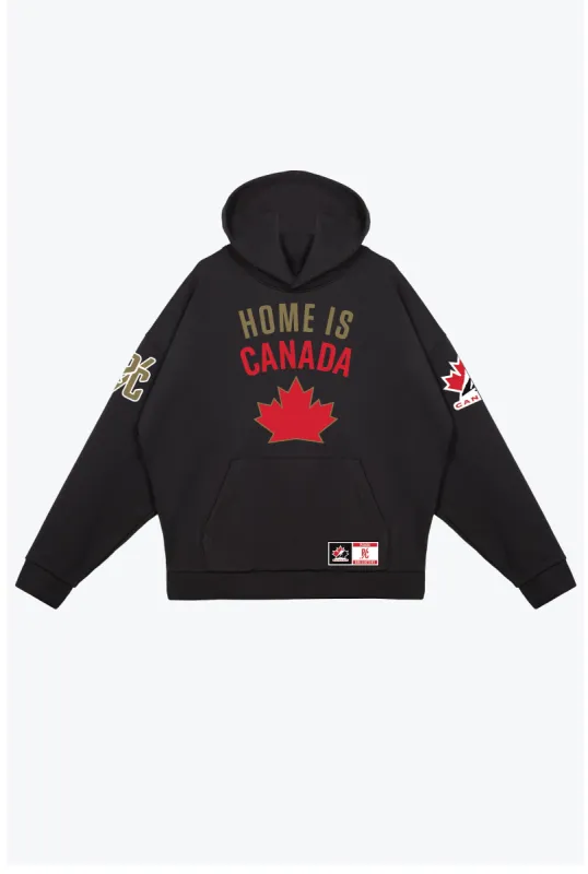 P/C x Hockey Canada Heavyweight Hoodie - Black sold by Peace-Collective
