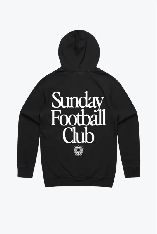 Las Vegas Raiders Sunday Football Club Hoodie - Black sold by Peace-Collective
