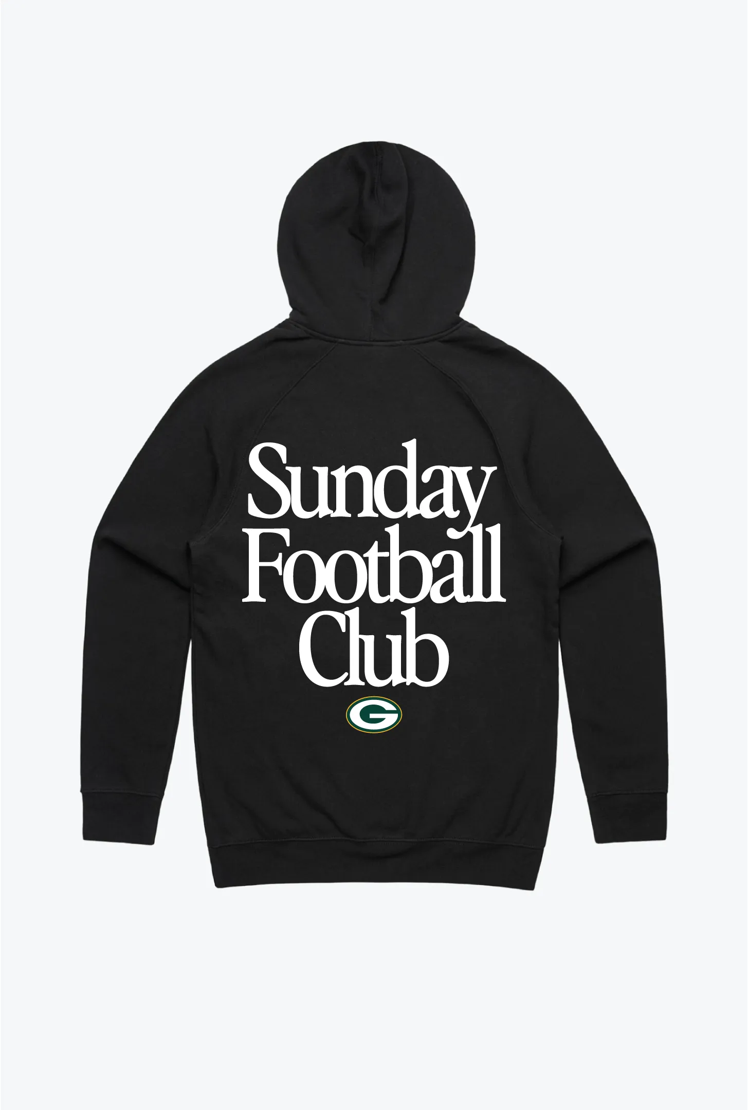 Green Bay Packers Sunday Football Club Hoodie - Black sold by Peace-Collective