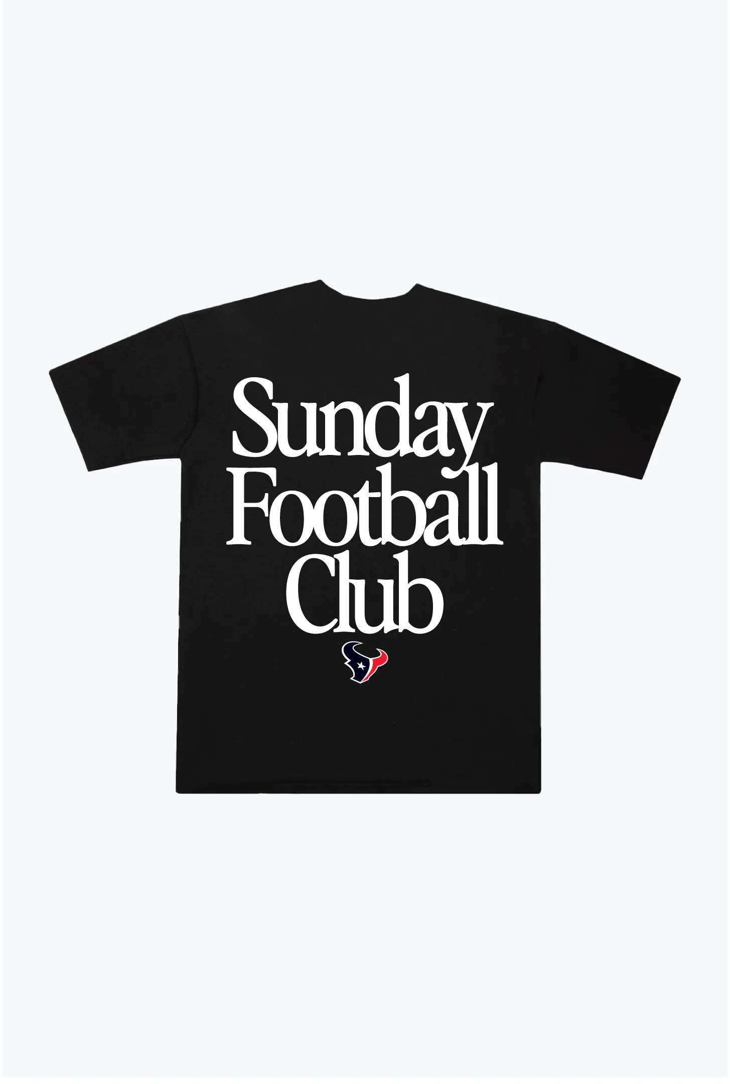 Houston Texans Sunday Football Club Heavyweight T-Shirt - Black sold by Peace-Collective