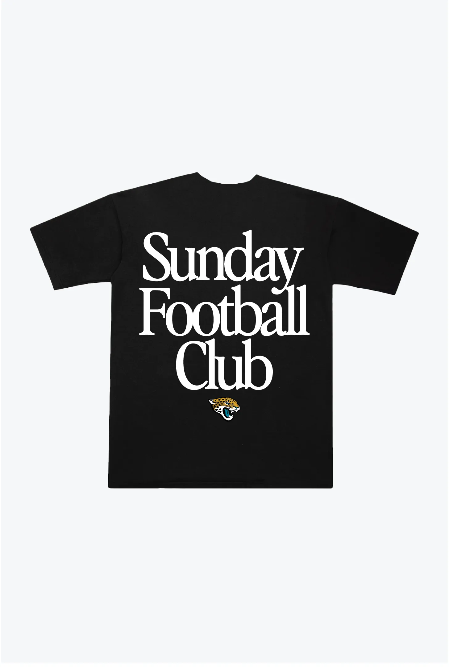 Jacksonville Jaguars Sunday Football Club Heavyweight T-Shirt - Black sold by Peace-Collective