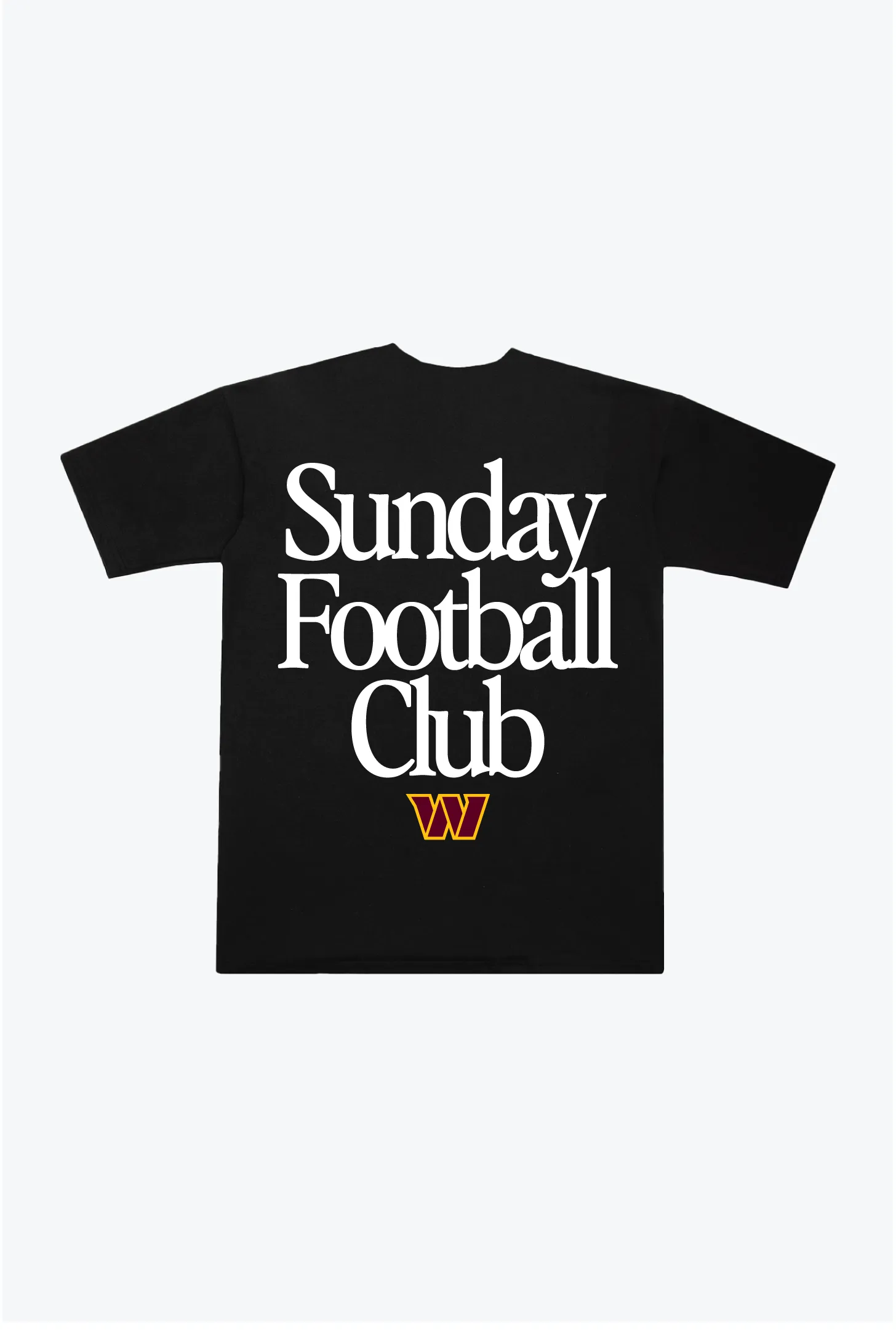Washington Commanders Sunday Football Club Heavyweight T-Shirt - Black sold by Peace-Collective
