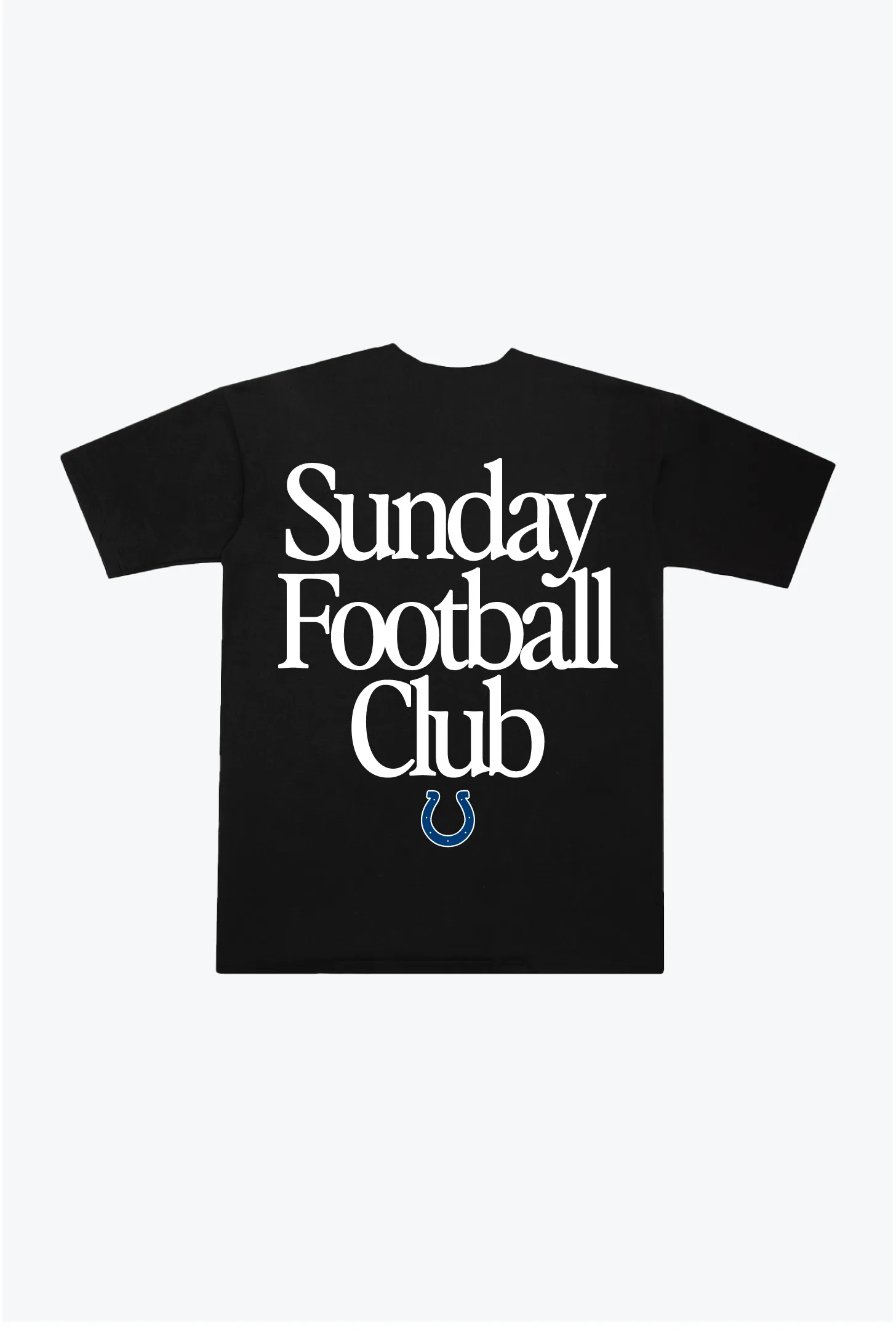 Indianapolis Colts Sunday Football Club Heavyweight T-Shirt - Black sold by Peace-Collective