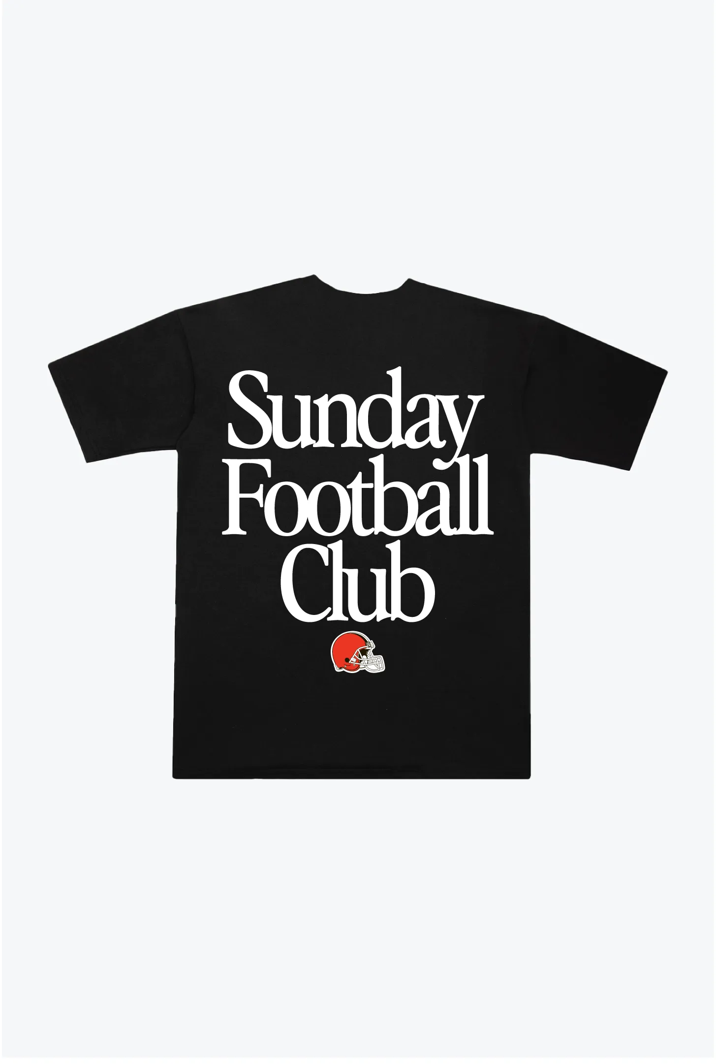 Cleveland Browns Sunday Football Club Heavyweight T-Shirt - Black sold by Peace-Collective
