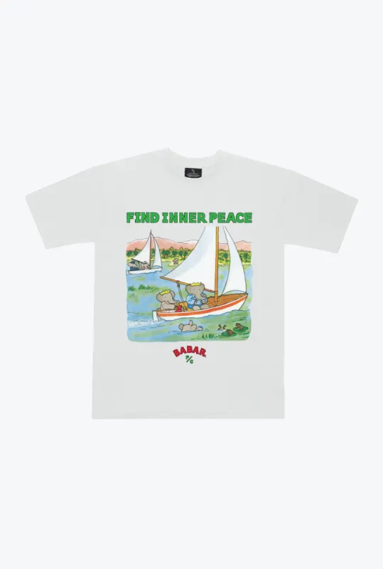 P/C x Babar Garment Dyed Heavyweight T-Shirt - White made by Peace-Collective