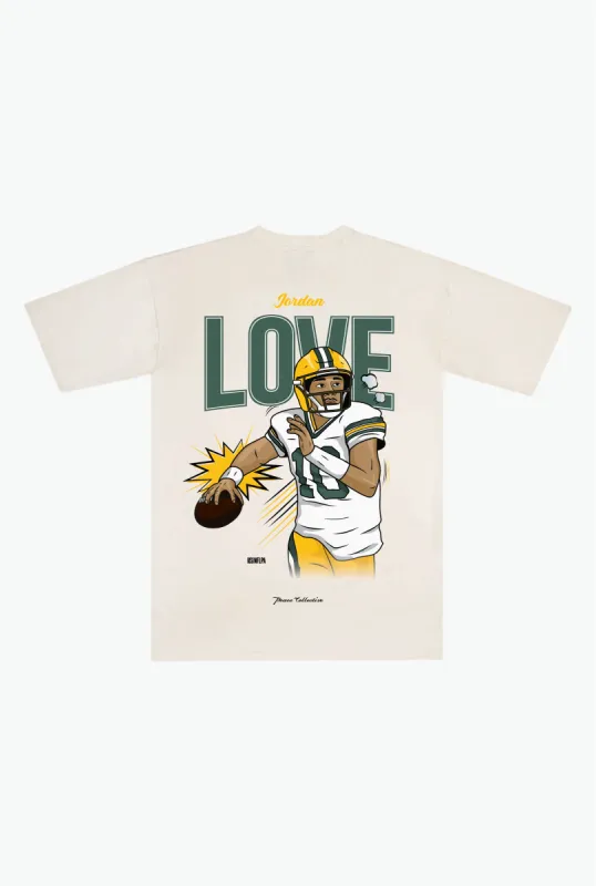 Jordan Love Heavyweight T-Shirt - Ivory sold by Peace-Collective