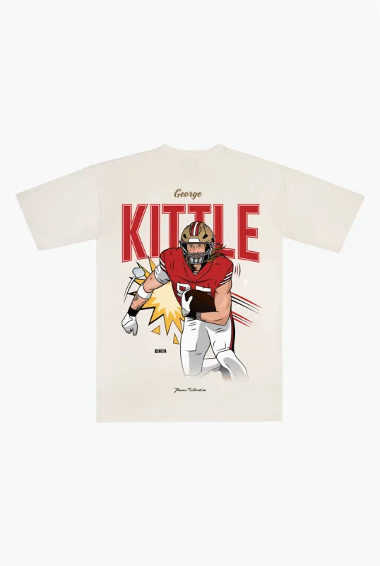 George Kittle Heavyweight T-Shirt - Ivory sold by Peace-Collective