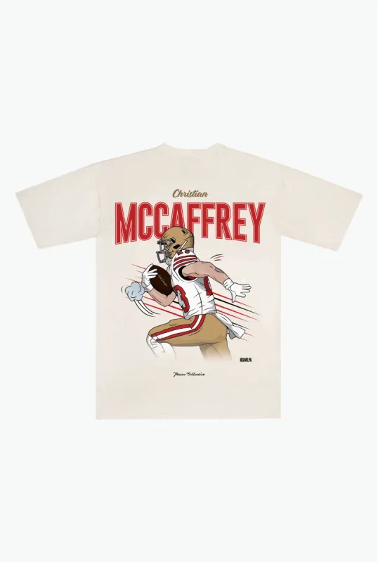 Christian McCaffrey Heavyweight T-Shirt - Ivory sold by Peace-Collective