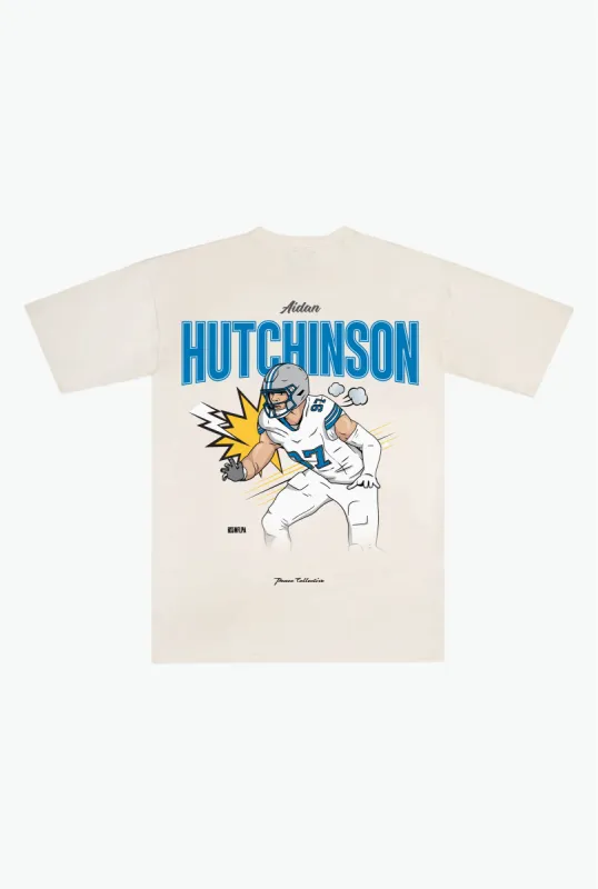 Aidan Hutchinson Heavyweight T-Shirt - Ivory sold by Peace-Collective