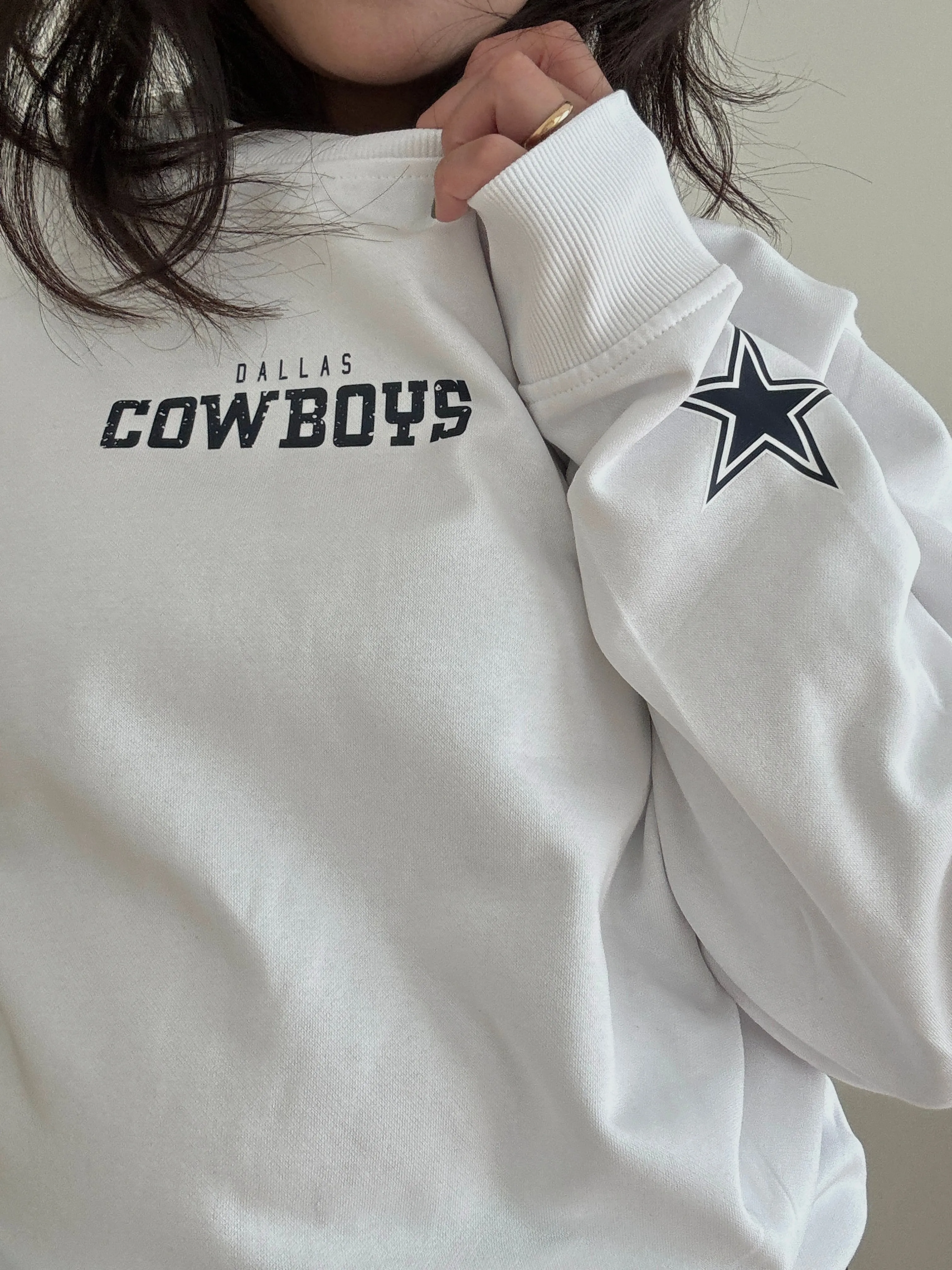 Dallas Cowboys Spirit Crewneck - White sold by Peace-Collective product image thumbnail 3