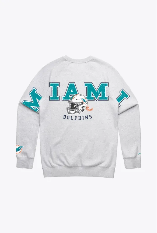 Miami Dolphins Spirit Crewneck - Ash sold by Peace-Collective