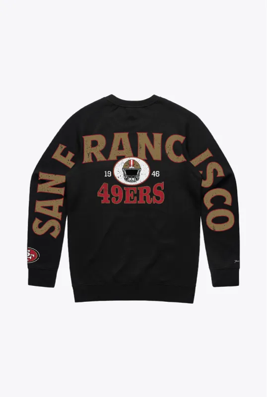San Francisco 49ers Spirit Crewneck - Black sold by Peace-Collective