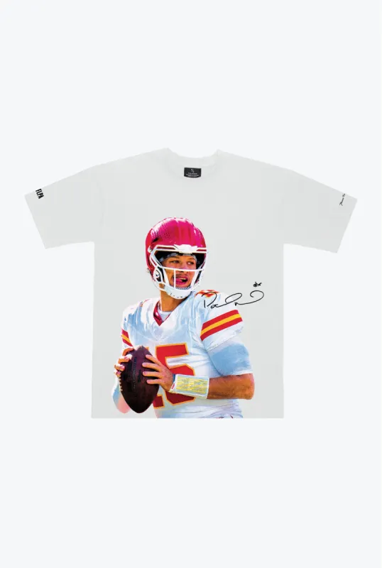 Patrick Mahomes Icon Player Heavyweight T-Shirt - White sold by Peace-Collective
