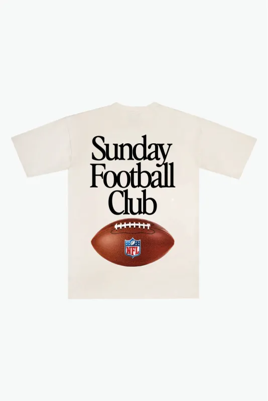 Sunday Football Club Heavyweight T-Shirt - Ivory sold by Peace-Collective