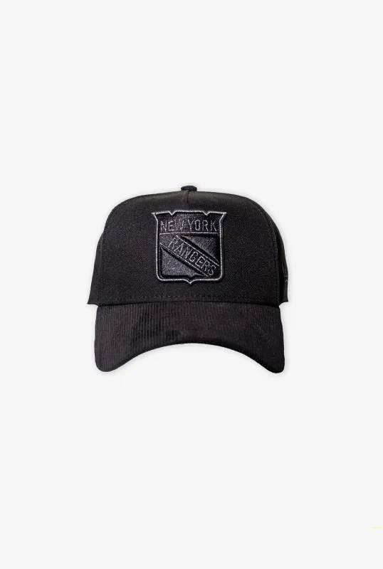 New York Rangers Corduroy 9FORTY Snapback - Black/ Black sold by Peace-Collective