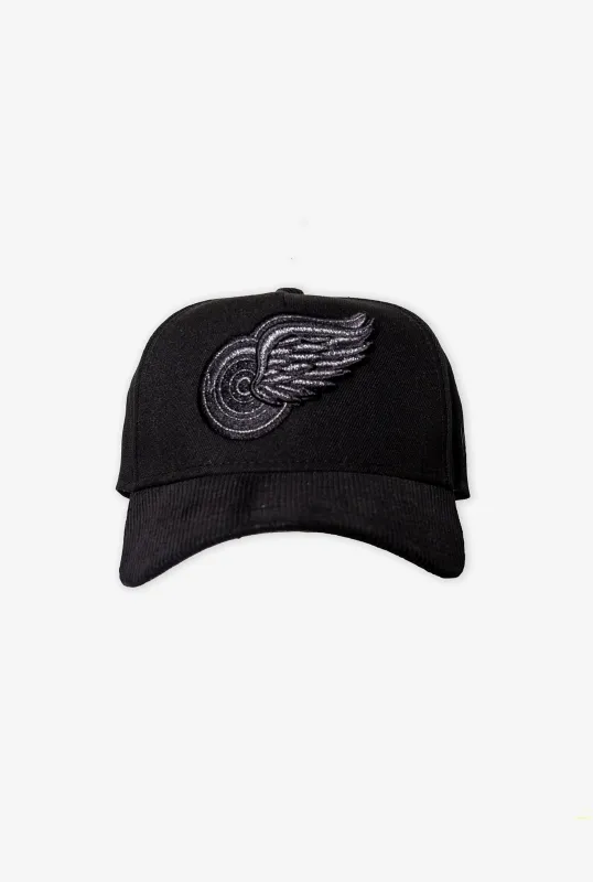 Detroit Red Wings Corduroy 9FORTY Snapback - Black/ Black sold by Peace-Collective