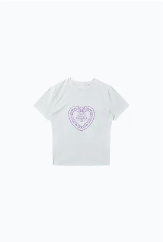 Polly Pocket™ x P/C Rhinestone Baby Tee - White sold by Peace-Collective