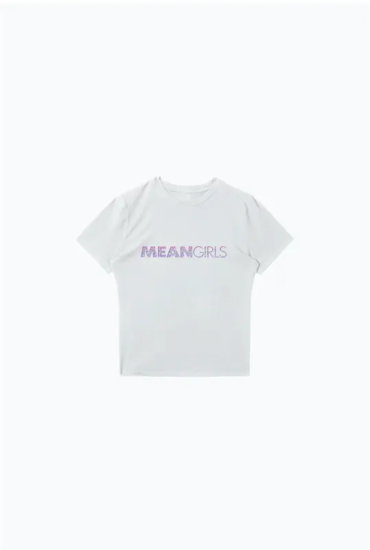 P/C x Mean Girls Rhinestone Baby Tee - White sold by Peace-Collective
