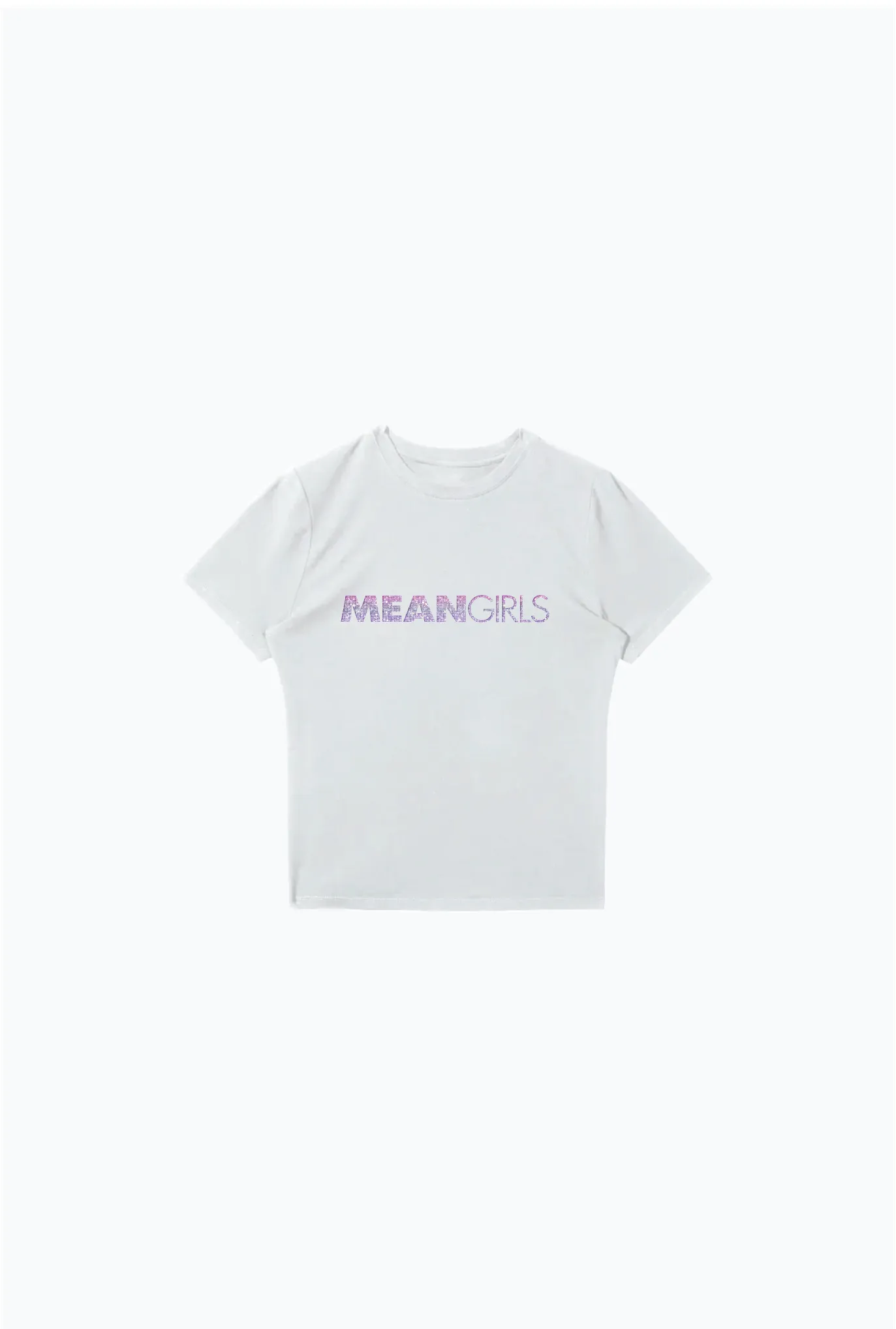 P/C x Mean Girls Rhinestone Baby Tee - White sold by Peace-Collective
