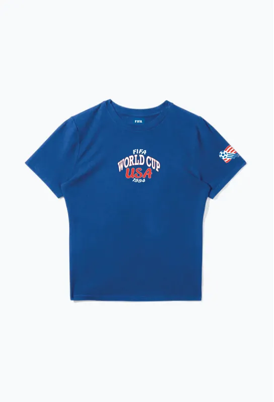 FIFA USA '94 World Cup Baby Tee - Royal sold by Peace-Collective