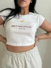 Dirty Martini Club Baby Tee - White sold by Peace-Collective