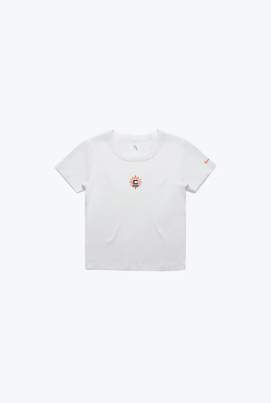 Connecticut Sun Baby Tee - White sold by Peace-Collective