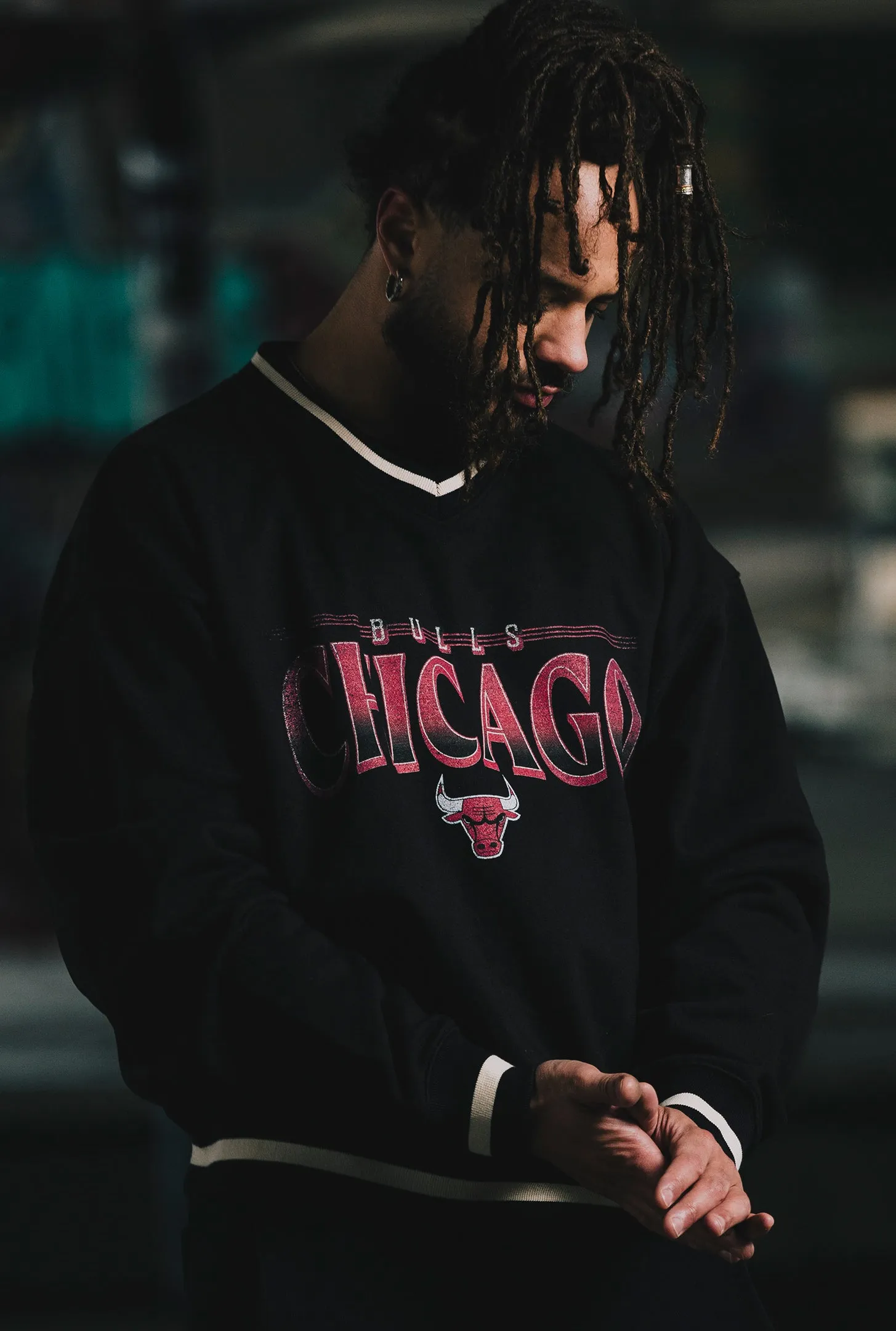 Chicago Bulls Ribbed Heavyweight Crewneck - Black sold by Peace-Collective product image thumbnail 3