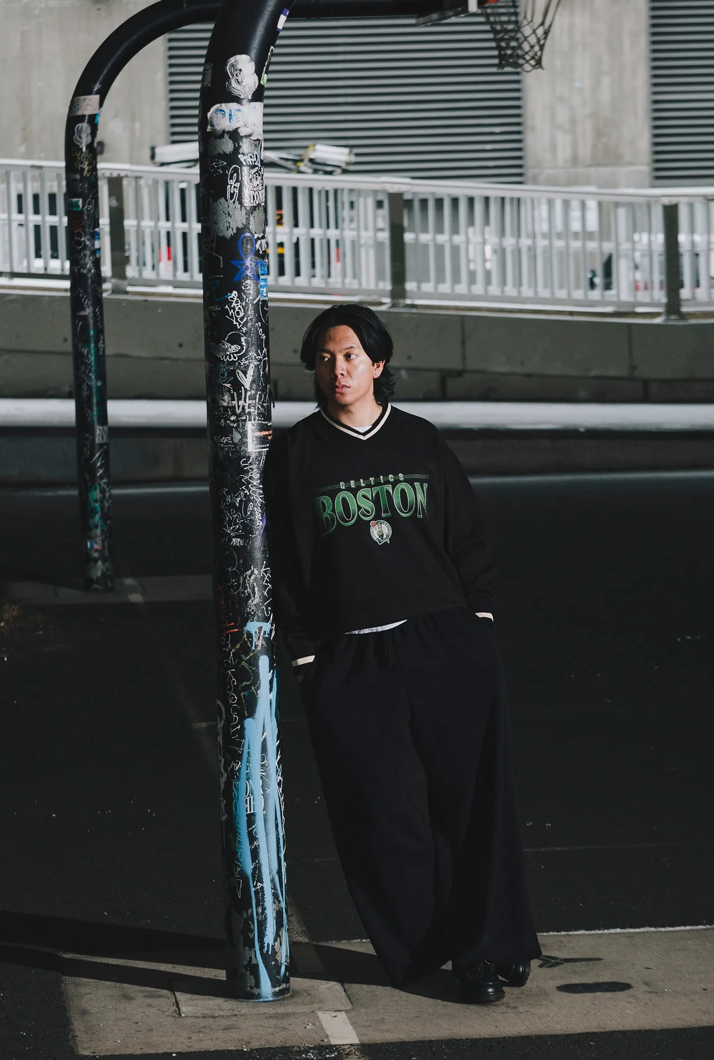 Boston Celtics Ribbed Heavyweight Crewneck - Black sold by Peace-Collective product image thumbnail 3