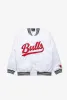 Chicago Bulls Nylon Varsity Jacket - White sold by Peace-Collective